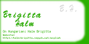 brigitta halm business card